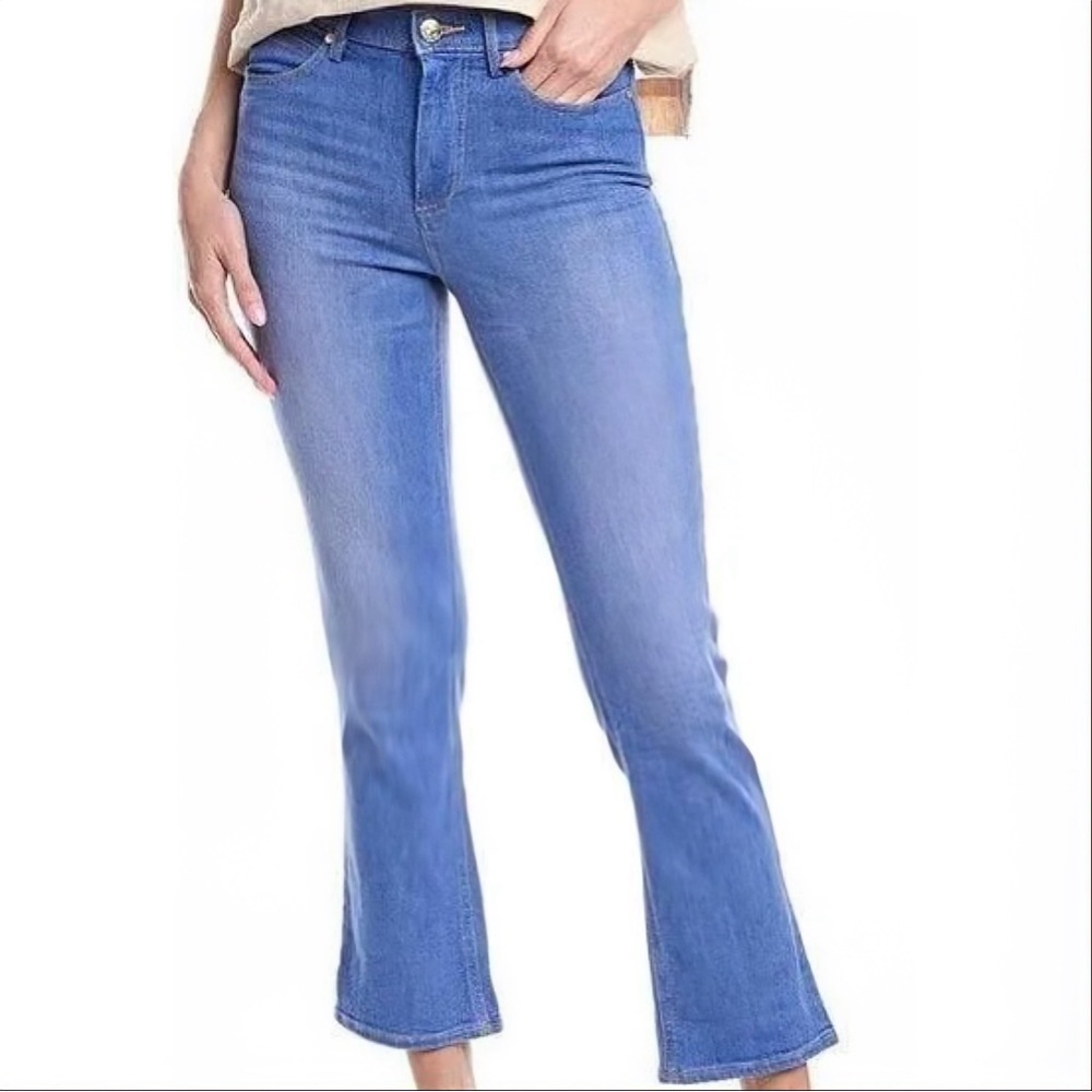 Lilly Pulitzer ‘Lisa’ High Rise Crop Flare Leg Jean in Medium Wash Blue Size 2